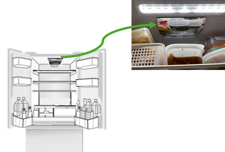 冷蔵庫庫内ミラー（3Dプリント自助具）